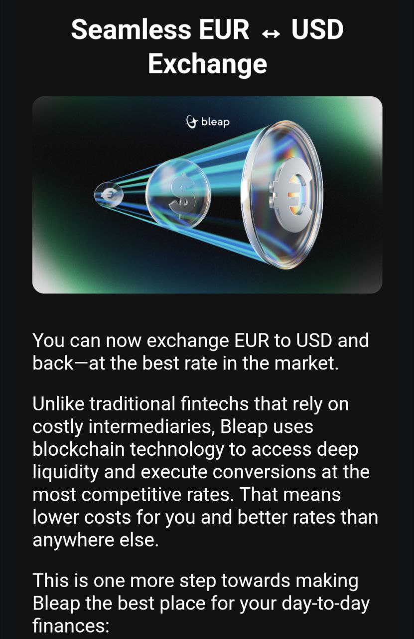 Bleap EUR/USD exchange